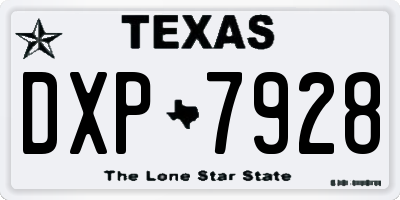 TX license plate DXP7928