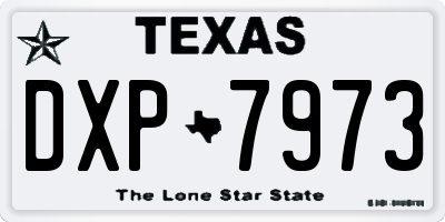 TX license plate DXP7973