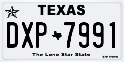 TX license plate DXP7991