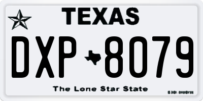 TX license plate DXP8079