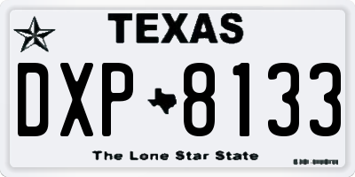TX license plate DXP8133