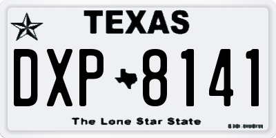 TX license plate DXP8141