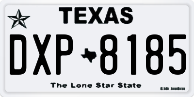 TX license plate DXP8185