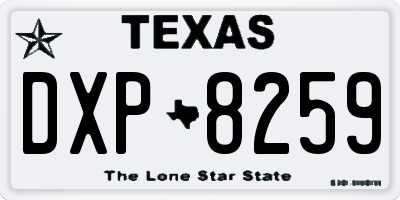 TX license plate DXP8259