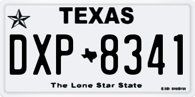TX license plate DXP8341