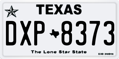 TX license plate DXP8373