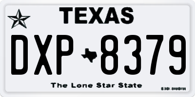 TX license plate DXP8379
