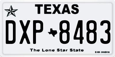 TX license plate DXP8483