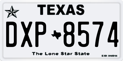 TX license plate DXP8574