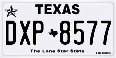TX license plate DXP8577