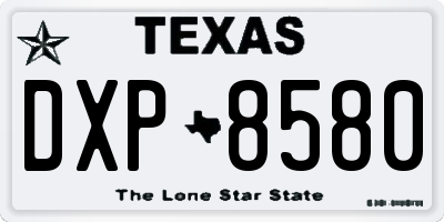 TX license plate DXP8580