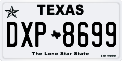 TX license plate DXP8699