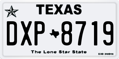 TX license plate DXP8719