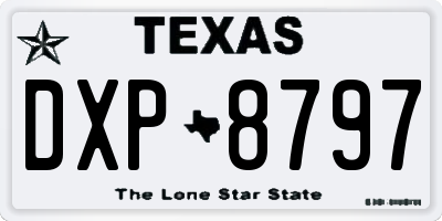 TX license plate DXP8797