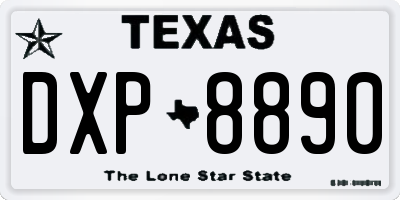 TX license plate DXP8890