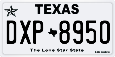 TX license plate DXP8950