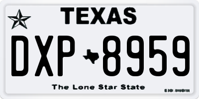 TX license plate DXP8959