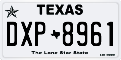 TX license plate DXP8961