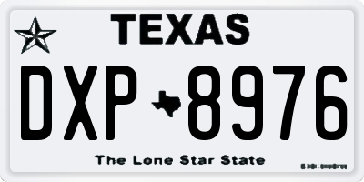 TX license plate DXP8976