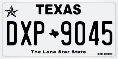TX license plate DXP9045