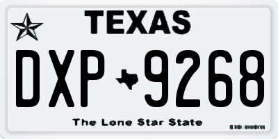 TX license plate DXP9268