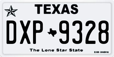 TX license plate DXP9328