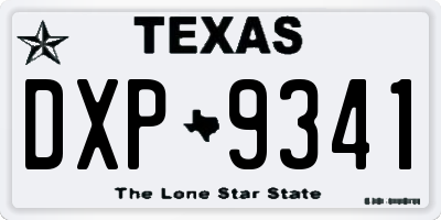 TX license plate DXP9341