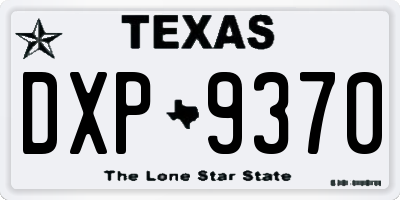 TX license plate DXP9370