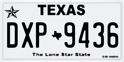TX license plate DXP9436