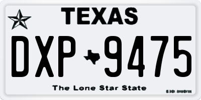 TX license plate DXP9475
