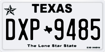 TX license plate DXP9485