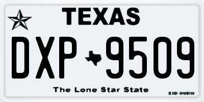 TX license plate DXP9509