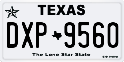 TX license plate DXP9560