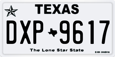 TX license plate DXP9617