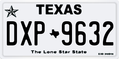 TX license plate DXP9632