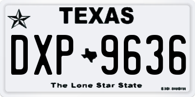 TX license plate DXP9636