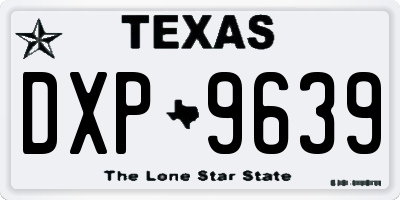 TX license plate DXP9639