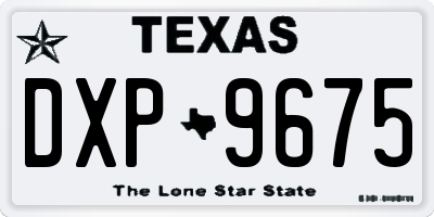 TX license plate DXP9675