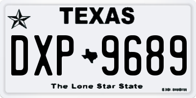 TX license plate DXP9689