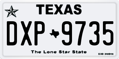 TX license plate DXP9735