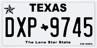 TX license plate DXP9745