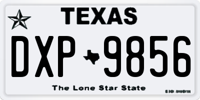TX license plate DXP9856