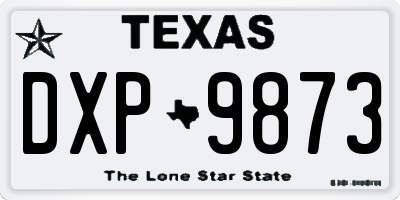 TX license plate DXP9873