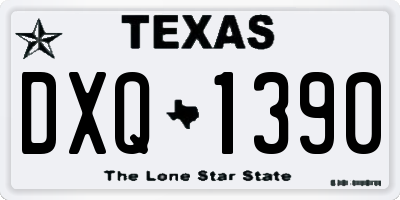 TX license plate DXQ1390