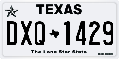 TX license plate DXQ1429