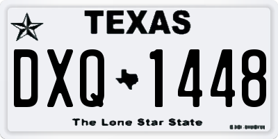 TX license plate DXQ1448