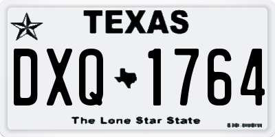 TX license plate DXQ1764