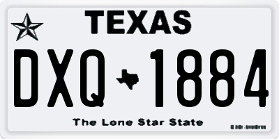 TX license plate DXQ1884
