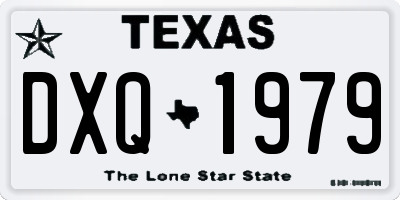 TX license plate DXQ1979