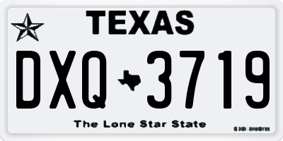 TX license plate DXQ3719